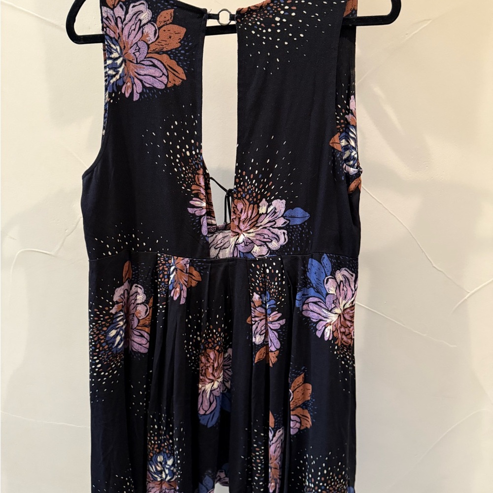 FP Movement by Free People Floral Mini Dress - Black and Purple